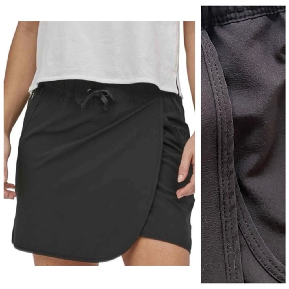 Patagonia Black Fleetwith Skort Skirt Small